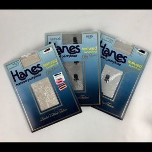 3 Vintage Hanes Nylons Cassini Rose Dot Size A